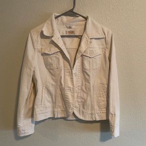 Talbots White Jean Jacket